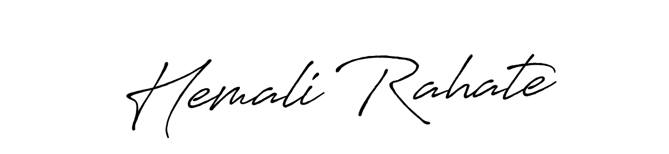 Use a signature maker to create a handwritten signature online. With this signature software, you can design (Antro_Vectra_Bolder) your own signature for name Hemali Rahate. Hemali Rahate signature style 7 images and pictures png