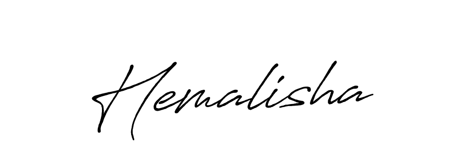 It looks lik you need a new signature style for name Hemalisha. Design unique handwritten (Antro_Vectra_Bolder) signature with our free signature maker in just a few clicks. Hemalisha signature style 7 images and pictures png