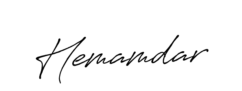 How to make Hemamdar signature? Antro_Vectra_Bolder is a professional autograph style. Create handwritten signature for Hemamdar name. Hemamdar signature style 7 images and pictures png