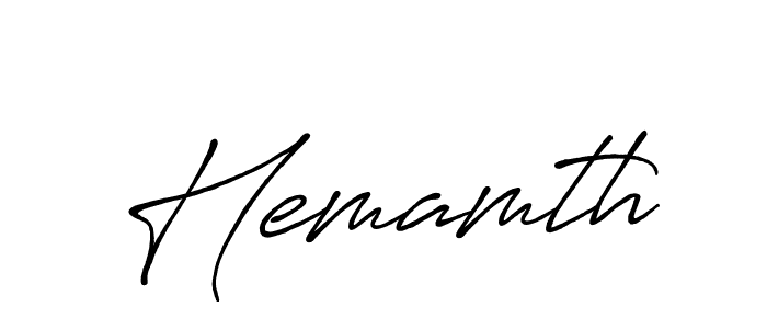 How to make Hemamth name signature. Use Antro_Vectra_Bolder style for creating short signs online. This is the latest handwritten sign. Hemamth signature style 7 images and pictures png