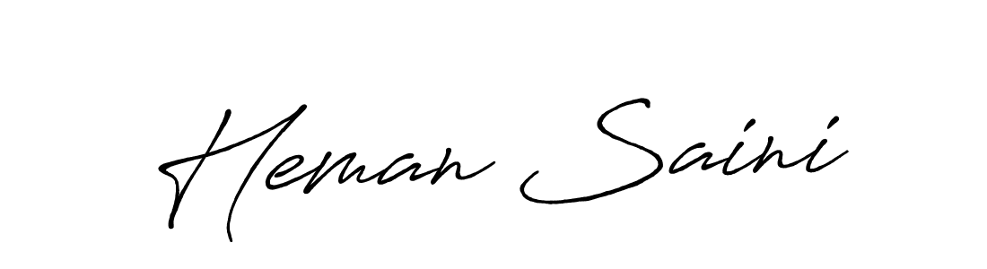 Also You can easily find your signature by using the search form. We will create Heman Saini name handwritten signature images for you free of cost using Antro_Vectra_Bolder sign style. Heman Saini signature style 7 images and pictures png