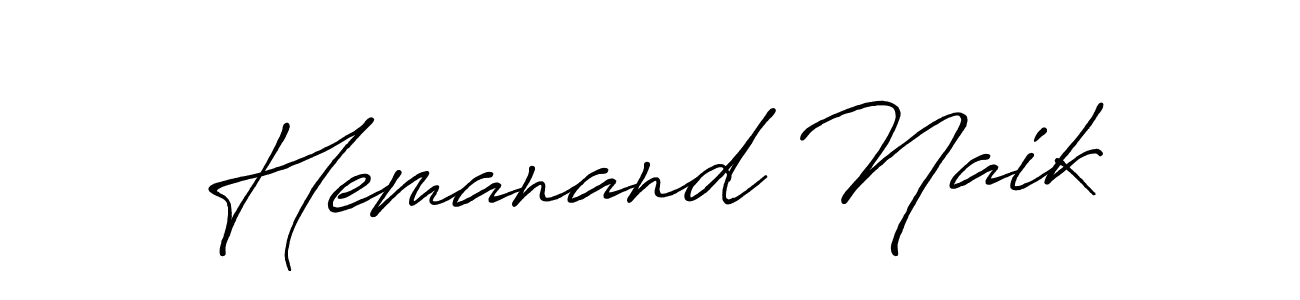 Design your own signature with our free online signature maker. With this signature software, you can create a handwritten (Antro_Vectra_Bolder) signature for name Hemanand Naik. Hemanand Naik signature style 7 images and pictures png