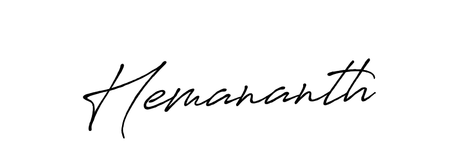 Create a beautiful signature design for name Hemananth. With this signature (Antro_Vectra_Bolder) fonts, you can make a handwritten signature for free. Hemananth signature style 7 images and pictures png