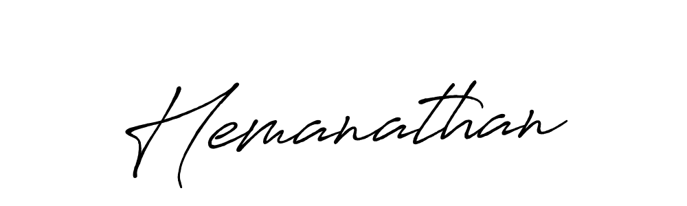 Make a beautiful signature design for name Hemanathan. With this signature (Antro_Vectra_Bolder) style, you can create a handwritten signature for free. Hemanathan signature style 7 images and pictures png
