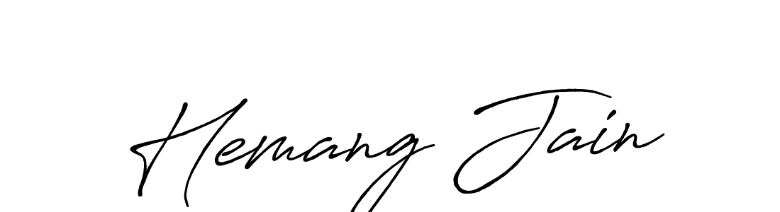 Hemang Jain stylish signature style. Best Handwritten Sign (Antro_Vectra_Bolder) for my name. Handwritten Signature Collection Ideas for my name Hemang Jain. Hemang Jain signature style 7 images and pictures png
