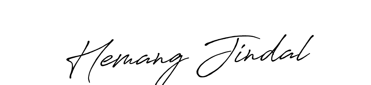 How to make Hemang Jindal signature? Antro_Vectra_Bolder is a professional autograph style. Create handwritten signature for Hemang Jindal name. Hemang Jindal signature style 7 images and pictures png