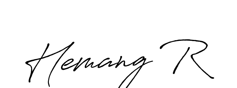 Antro_Vectra_Bolder is a professional signature style that is perfect for those who want to add a touch of class to their signature. It is also a great choice for those who want to make their signature more unique. Get Hemang R name to fancy signature for free. Hemang R signature style 7 images and pictures png