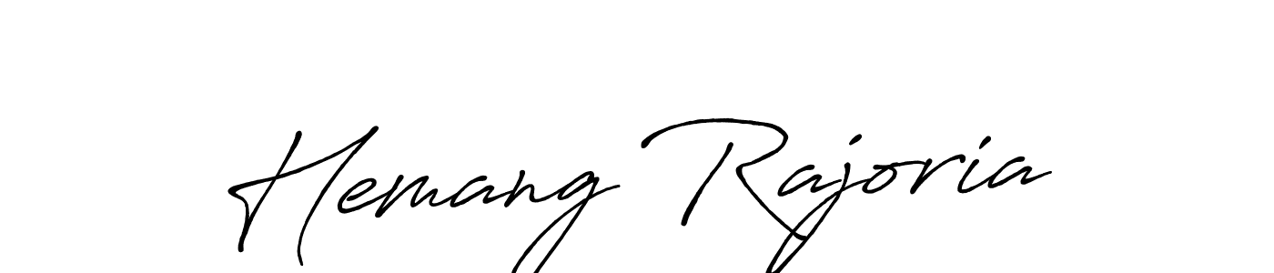 The best way (Antro_Vectra_Bolder) to make a short signature is to pick only two or three words in your name. The name Hemang Rajoria include a total of six letters. For converting this name. Hemang Rajoria signature style 7 images and pictures png