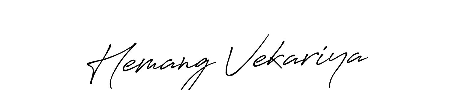 How to make Hemang Vekariya signature? Antro_Vectra_Bolder is a professional autograph style. Create handwritten signature for Hemang Vekariya name. Hemang Vekariya signature style 7 images and pictures png