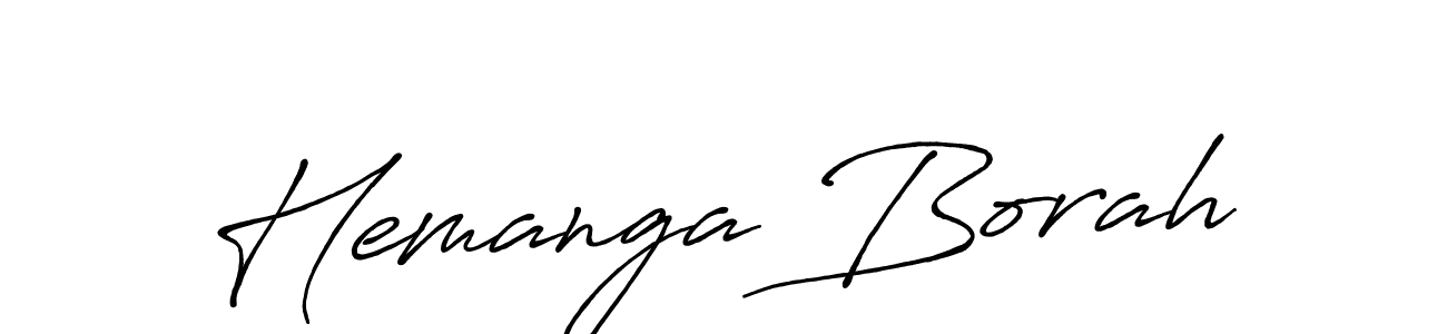 Create a beautiful signature design for name Hemanga Borah. With this signature (Antro_Vectra_Bolder) fonts, you can make a handwritten signature for free. Hemanga Borah signature style 7 images and pictures png