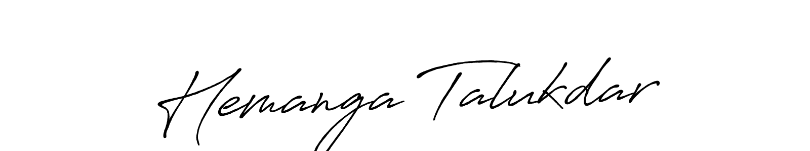 How to make Hemanga Talukdar signature? Antro_Vectra_Bolder is a professional autograph style. Create handwritten signature for Hemanga Talukdar name. Hemanga Talukdar signature style 7 images and pictures png