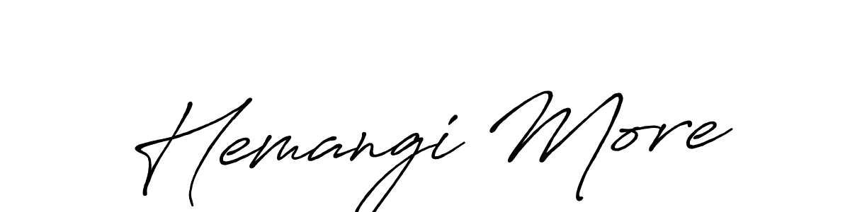 Use a signature maker to create a handwritten signature online. With this signature software, you can design (Antro_Vectra_Bolder) your own signature for name Hemangi More. Hemangi More signature style 7 images and pictures png