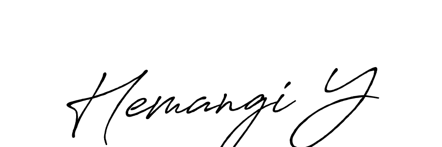 How to make Hemangi Y signature? Antro_Vectra_Bolder is a professional autograph style. Create handwritten signature for Hemangi Y name. Hemangi Y signature style 7 images and pictures png