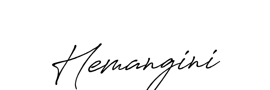 Use a signature maker to create a handwritten signature online. With this signature software, you can design (Antro_Vectra_Bolder) your own signature for name Hemangini. Hemangini signature style 7 images and pictures png