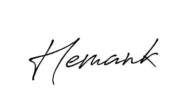 Design your own signature with our free online signature maker. With this signature software, you can create a handwritten (Antro_Vectra_Bolder) signature for name Hemank. Hemank signature style 7 images and pictures png