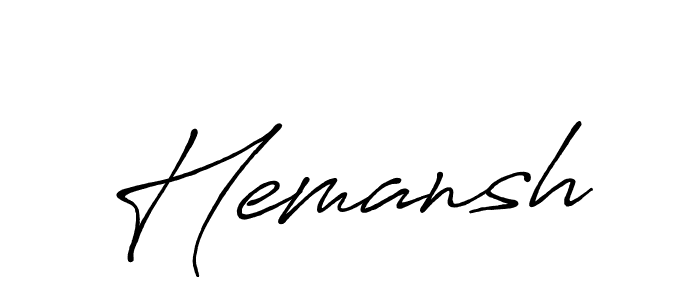 Also we have Hemansh name is the best signature style. Create professional handwritten signature collection using Antro_Vectra_Bolder autograph style. Hemansh signature style 7 images and pictures png