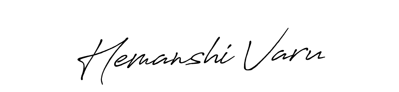 The best way (Antro_Vectra_Bolder) to make a short signature is to pick only two or three words in your name. The name Hemanshi Varu include a total of six letters. For converting this name. Hemanshi Varu signature style 7 images and pictures png
