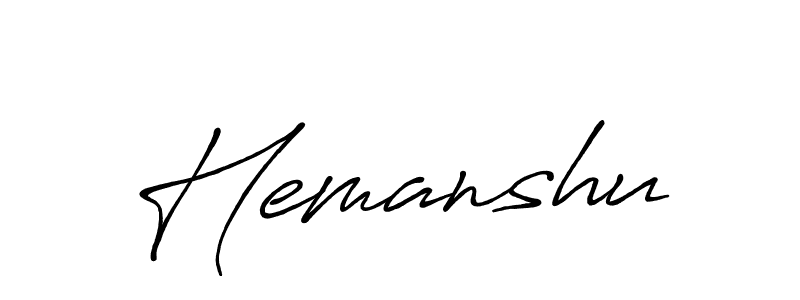 Create a beautiful signature design for name Hemanshu. With this signature (Antro_Vectra_Bolder) fonts, you can make a handwritten signature for free. Hemanshu signature style 7 images and pictures png