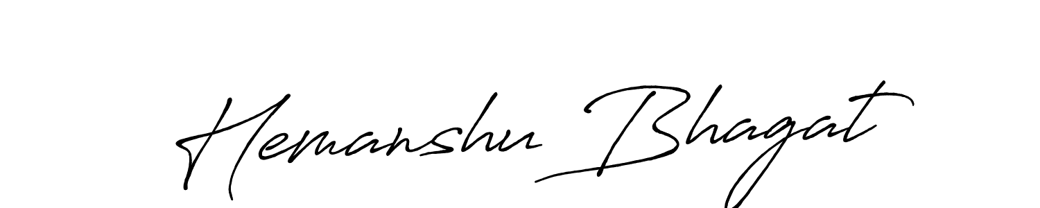Make a beautiful signature design for name Hemanshu Bhagat. With this signature (Antro_Vectra_Bolder) style, you can create a handwritten signature for free. Hemanshu Bhagat signature style 7 images and pictures png