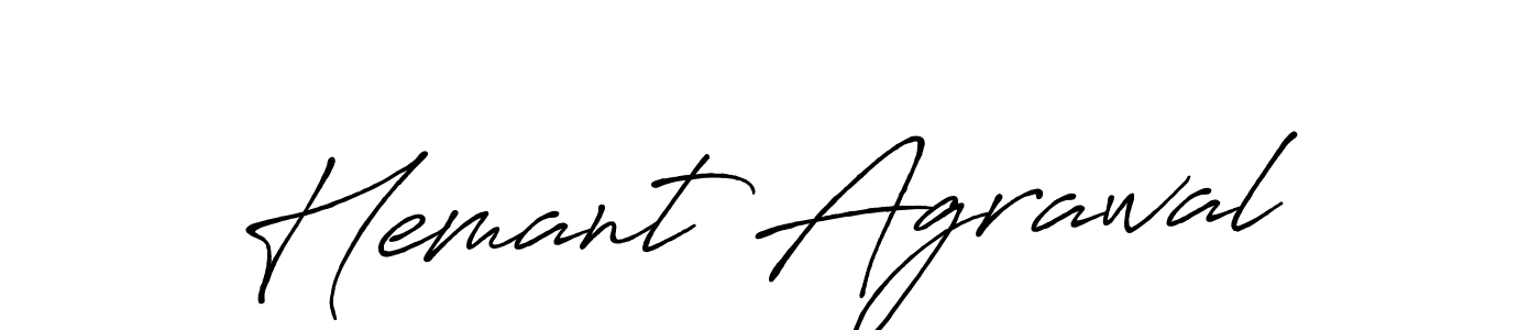 How to make Hemant Agrawal name signature. Use Antro_Vectra_Bolder style for creating short signs online. This is the latest handwritten sign. Hemant Agrawal signature style 7 images and pictures png