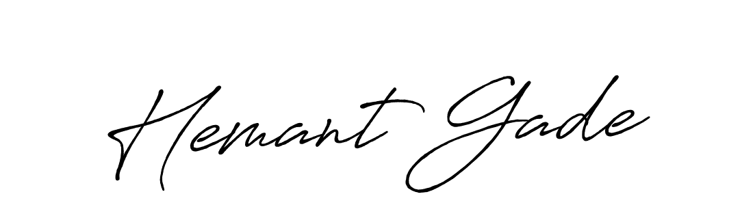 Make a beautiful signature design for name Hemant Gade. Use this online signature maker to create a handwritten signature for free. Hemant Gade signature style 7 images and pictures png