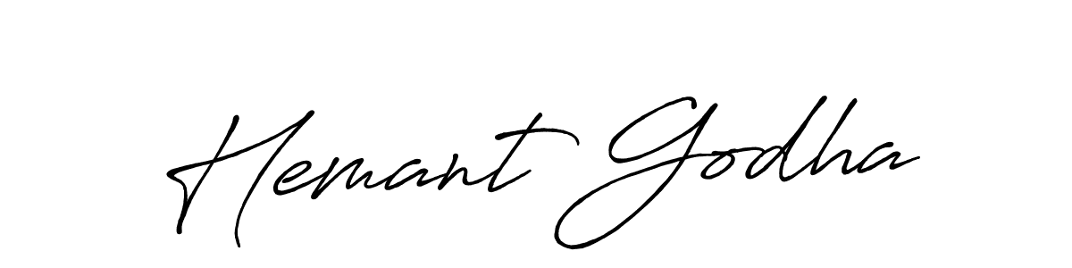 Make a short Hemant Godha signature style. Manage your documents anywhere anytime using Antro_Vectra_Bolder. Create and add eSignatures, submit forms, share and send files easily. Hemant Godha signature style 7 images and pictures png