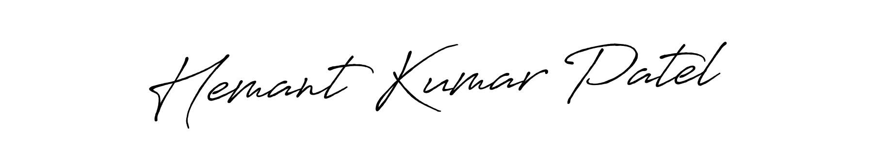 Make a beautiful signature design for name Hemant Kumar Patel. With this signature (Antro_Vectra_Bolder) style, you can create a handwritten signature for free. Hemant Kumar Patel signature style 7 images and pictures png