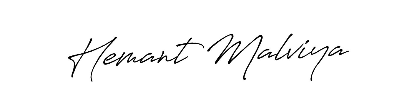 Hemant Malviya stylish signature style. Best Handwritten Sign (Antro_Vectra_Bolder) for my name. Handwritten Signature Collection Ideas for my name Hemant Malviya. Hemant Malviya signature style 7 images and pictures png