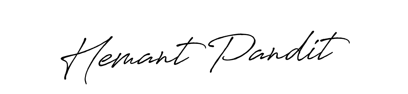 Antro_Vectra_Bolder is a professional signature style that is perfect for those who want to add a touch of class to their signature. It is also a great choice for those who want to make their signature more unique. Get Hemant Pandit name to fancy signature for free. Hemant Pandit signature style 7 images and pictures png