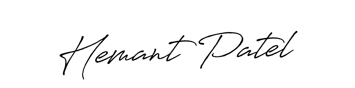 Hemant Patel stylish signature style. Best Handwritten Sign (Antro_Vectra_Bolder) for my name. Handwritten Signature Collection Ideas for my name Hemant Patel. Hemant Patel signature style 7 images and pictures png