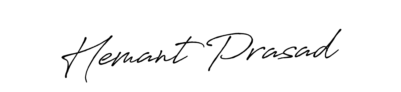 Also we have Hemant Prasad name is the best signature style. Create professional handwritten signature collection using Antro_Vectra_Bolder autograph style. Hemant Prasad signature style 7 images and pictures png
