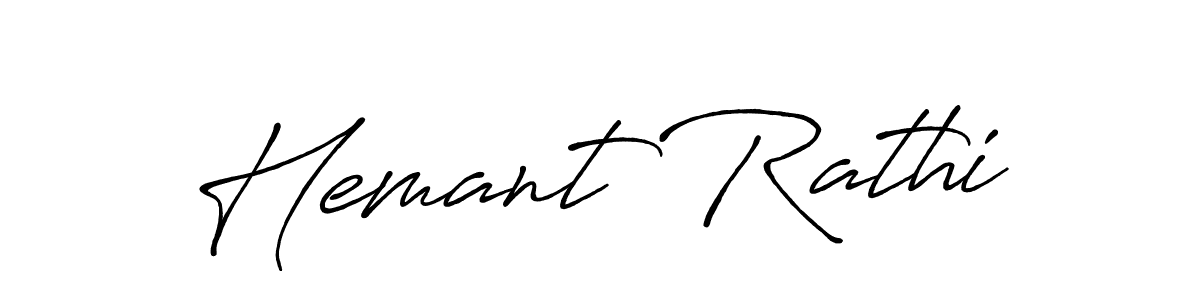 Create a beautiful signature design for name Hemant Rathi. With this signature (Antro_Vectra_Bolder) fonts, you can make a handwritten signature for free. Hemant Rathi signature style 7 images and pictures png