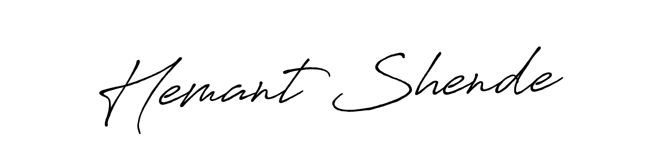 How to make Hemant Shende signature? Antro_Vectra_Bolder is a professional autograph style. Create handwritten signature for Hemant Shende name. Hemant Shende signature style 7 images and pictures png