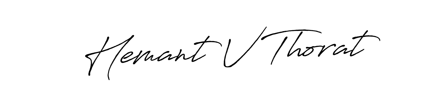 Create a beautiful signature design for name Hemant V Thorat. With this signature (Antro_Vectra_Bolder) fonts, you can make a handwritten signature for free. Hemant V Thorat signature style 7 images and pictures png