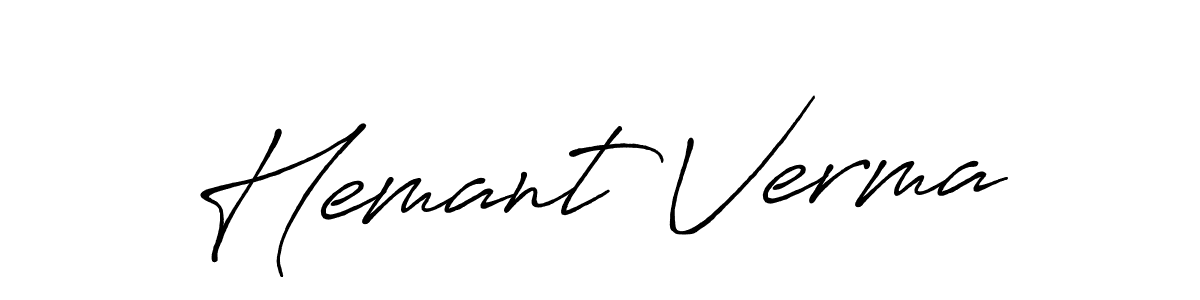 How to make Hemant Verma signature? Antro_Vectra_Bolder is a professional autograph style. Create handwritten signature for Hemant Verma name. Hemant Verma signature style 7 images and pictures png