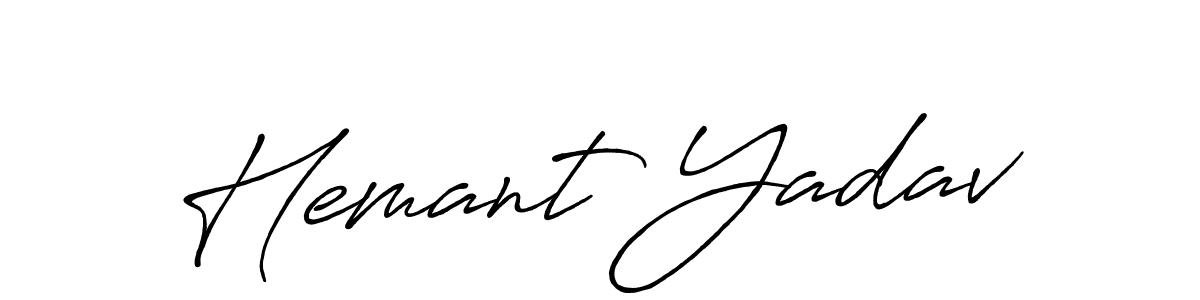 Also we have Hemant Yadav name is the best signature style. Create professional handwritten signature collection using Antro_Vectra_Bolder autograph style. Hemant Yadav signature style 7 images and pictures png