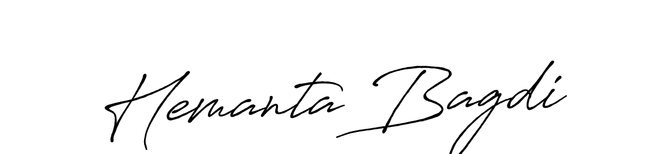 Create a beautiful signature design for name Hemanta Bagdi. With this signature (Antro_Vectra_Bolder) fonts, you can make a handwritten signature for free. Hemanta Bagdi signature style 7 images and pictures png