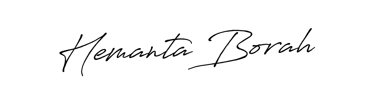 How to make Hemanta Borah name signature. Use Antro_Vectra_Bolder style for creating short signs online. This is the latest handwritten sign. Hemanta Borah signature style 7 images and pictures png