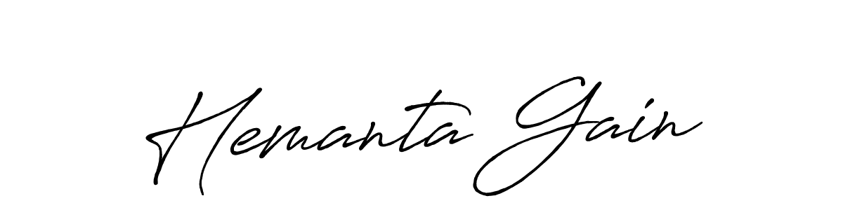 if you are searching for the best signature style for your name Hemanta Gain. so please give up your signature search. here we have designed multiple signature styles  using Antro_Vectra_Bolder. Hemanta Gain signature style 7 images and pictures png