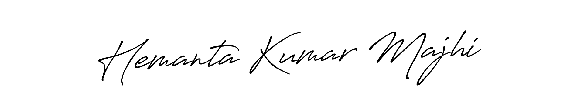 Create a beautiful signature design for name Hemanta Kumar Majhi. With this signature (Antro_Vectra_Bolder) fonts, you can make a handwritten signature for free. Hemanta Kumar Majhi signature style 7 images and pictures png