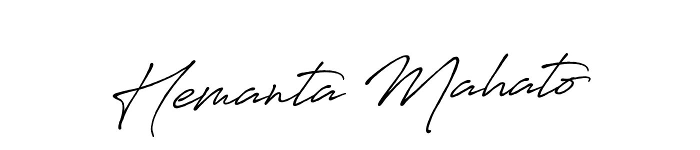 Hemanta Mahato stylish signature style. Best Handwritten Sign (Antro_Vectra_Bolder) for my name. Handwritten Signature Collection Ideas for my name Hemanta Mahato. Hemanta Mahato signature style 7 images and pictures png