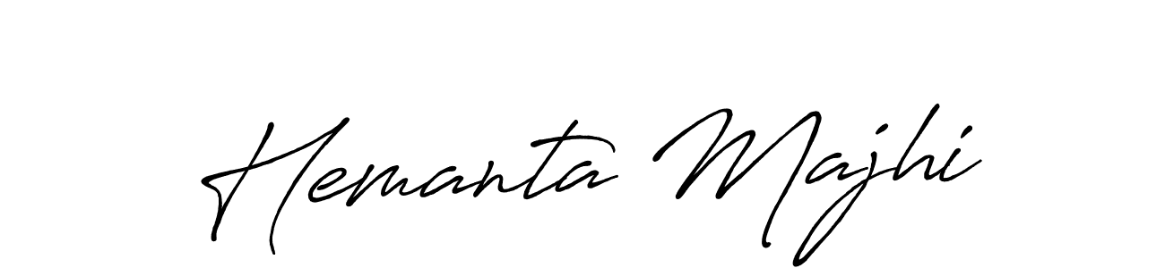 Use a signature maker to create a handwritten signature online. With this signature software, you can design (Antro_Vectra_Bolder) your own signature for name Hemanta Majhi. Hemanta Majhi signature style 7 images and pictures png