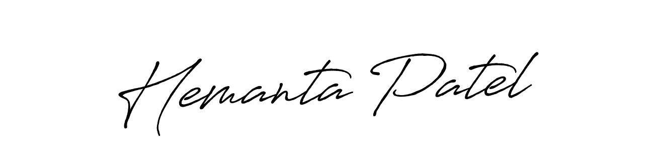 Create a beautiful signature design for name Hemanta Patel. With this signature (Antro_Vectra_Bolder) fonts, you can make a handwritten signature for free. Hemanta Patel signature style 7 images and pictures png