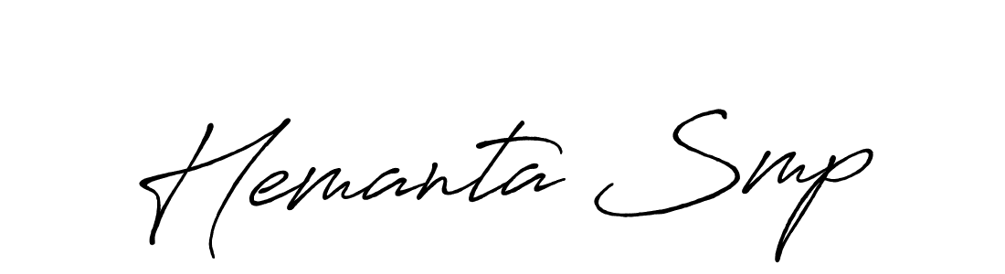 Also You can easily find your signature by using the search form. We will create Hemanta Smp name handwritten signature images for you free of cost using Antro_Vectra_Bolder sign style. Hemanta Smp signature style 7 images and pictures png