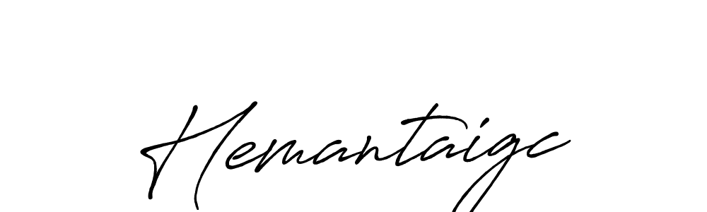 Make a beautiful signature design for name Hemantaigc. With this signature (Antro_Vectra_Bolder) style, you can create a handwritten signature for free. Hemantaigc signature style 7 images and pictures png