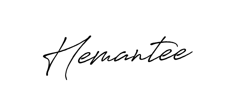 It looks lik you need a new signature style for name Hemantee. Design unique handwritten (Antro_Vectra_Bolder) signature with our free signature maker in just a few clicks. Hemantee signature style 7 images and pictures png