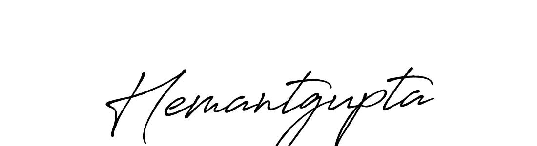 Use a signature maker to create a handwritten signature online. With this signature software, you can design (Antro_Vectra_Bolder) your own signature for name Hemantgupta. Hemantgupta signature style 7 images and pictures png