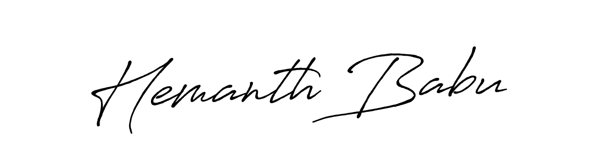 Also You can easily find your signature by using the search form. We will create Hemanth Babu name handwritten signature images for you free of cost using Antro_Vectra_Bolder sign style. Hemanth Babu signature style 7 images and pictures png