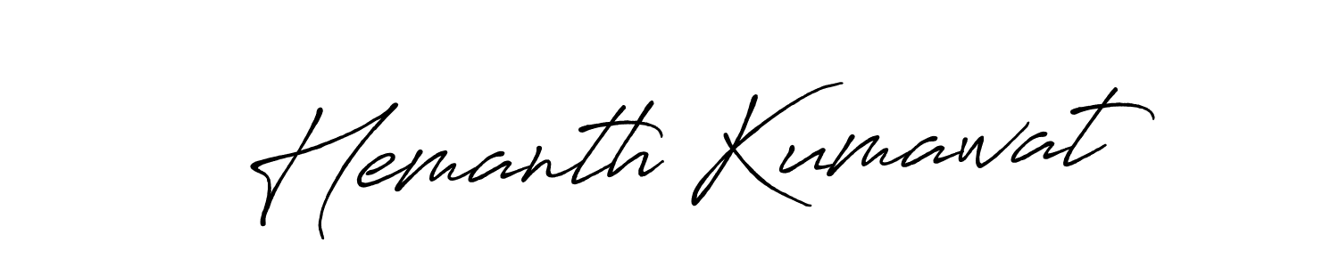How to make Hemanth Kumawat name signature. Use Antro_Vectra_Bolder style for creating short signs online. This is the latest handwritten sign. Hemanth Kumawat signature style 7 images and pictures png