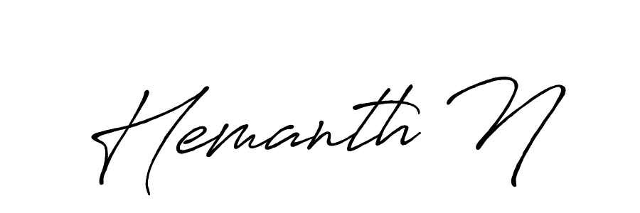 Similarly Antro_Vectra_Bolder is the best handwritten signature design. Signature creator online .You can use it as an online autograph creator for name Hemanth N. Hemanth N signature style 7 images and pictures png